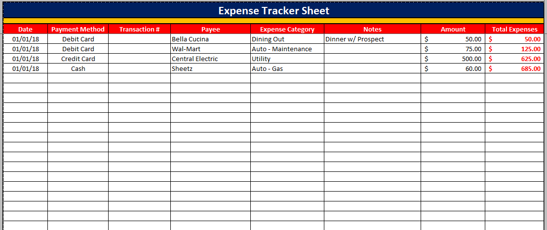 Excel Expense Tracker Template from www.budgettemplate.net