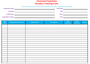 Donation Tracking Template