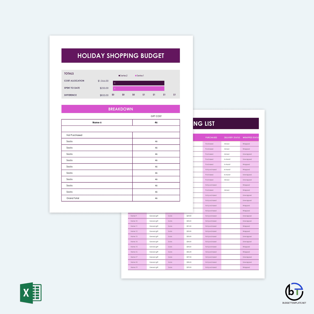 personal budget template excel