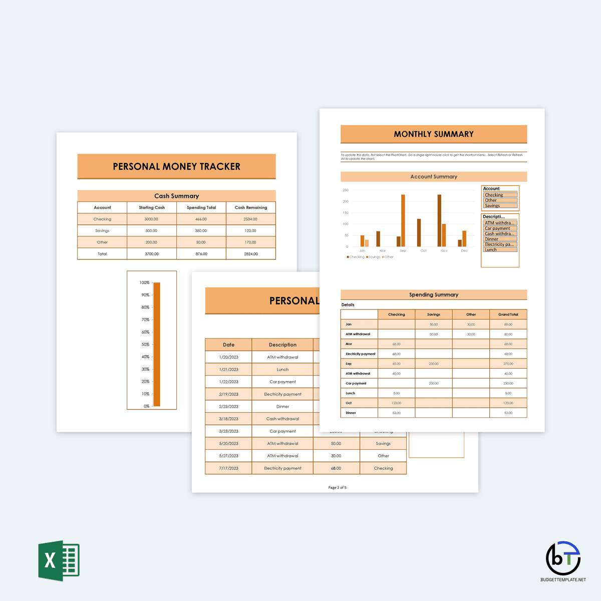  budget tracker template excel