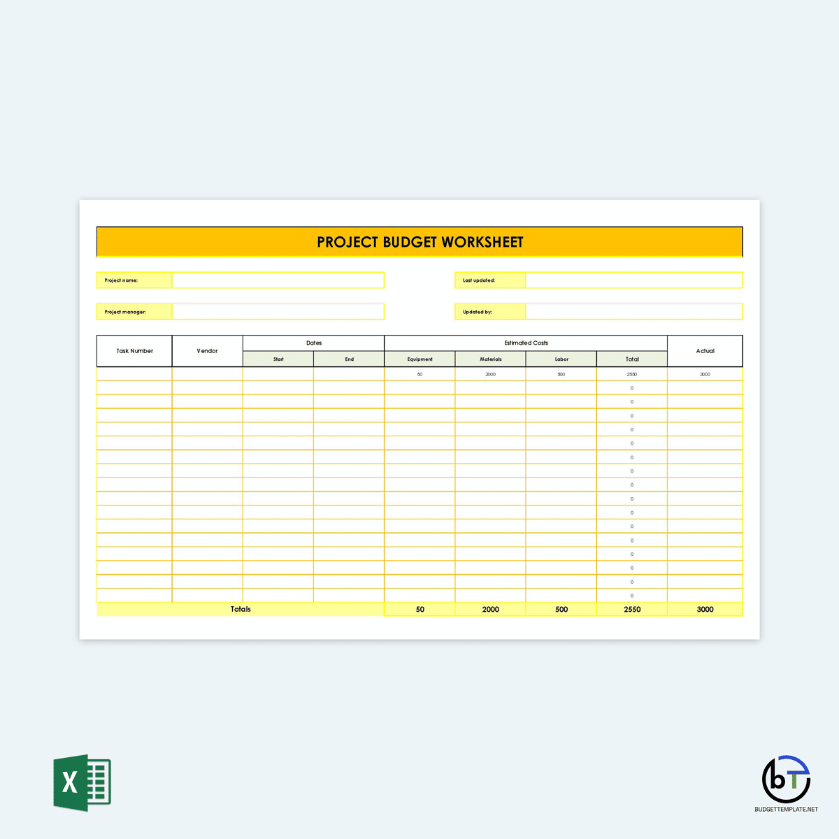 project budget template google sheets