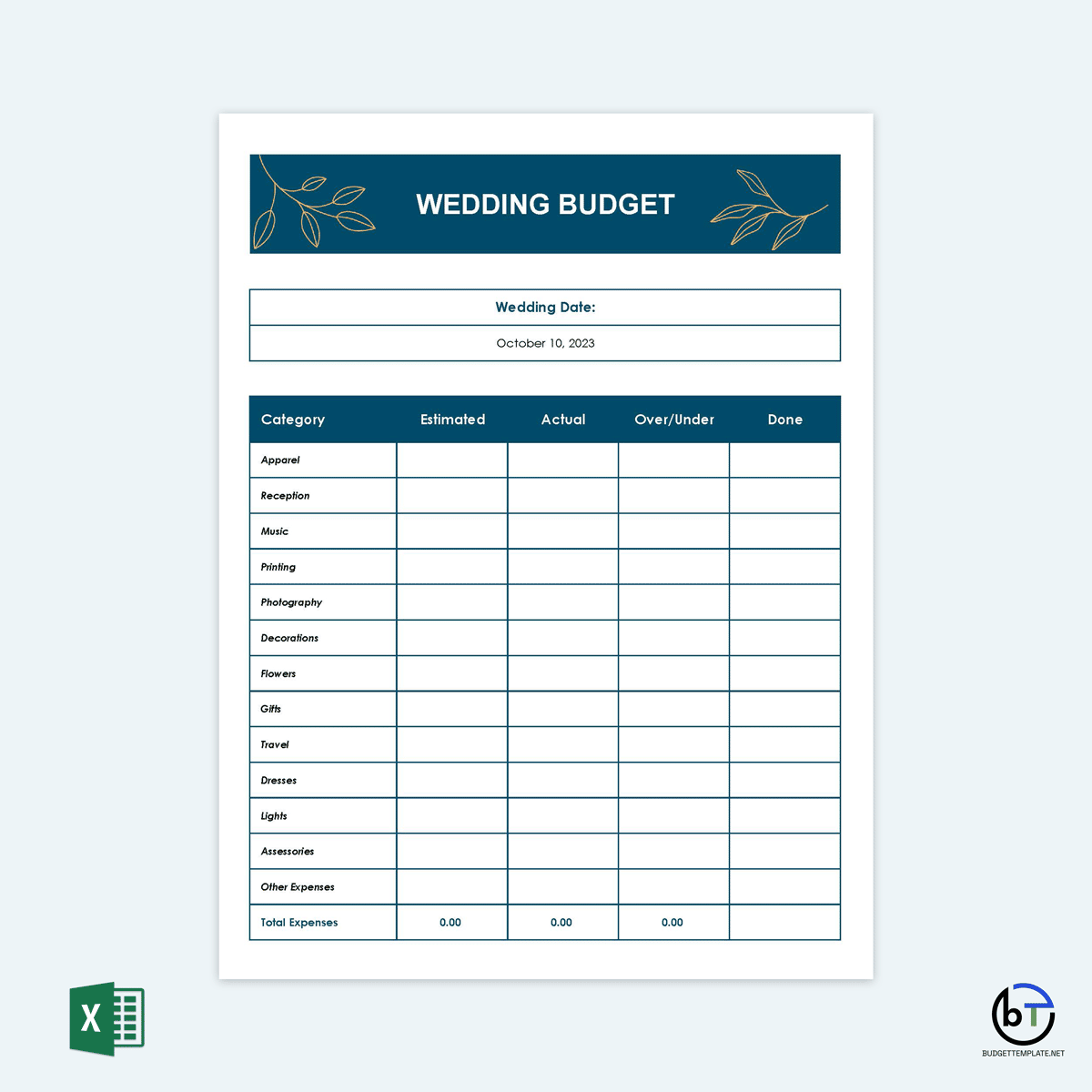 best wedding budget spreadsheet