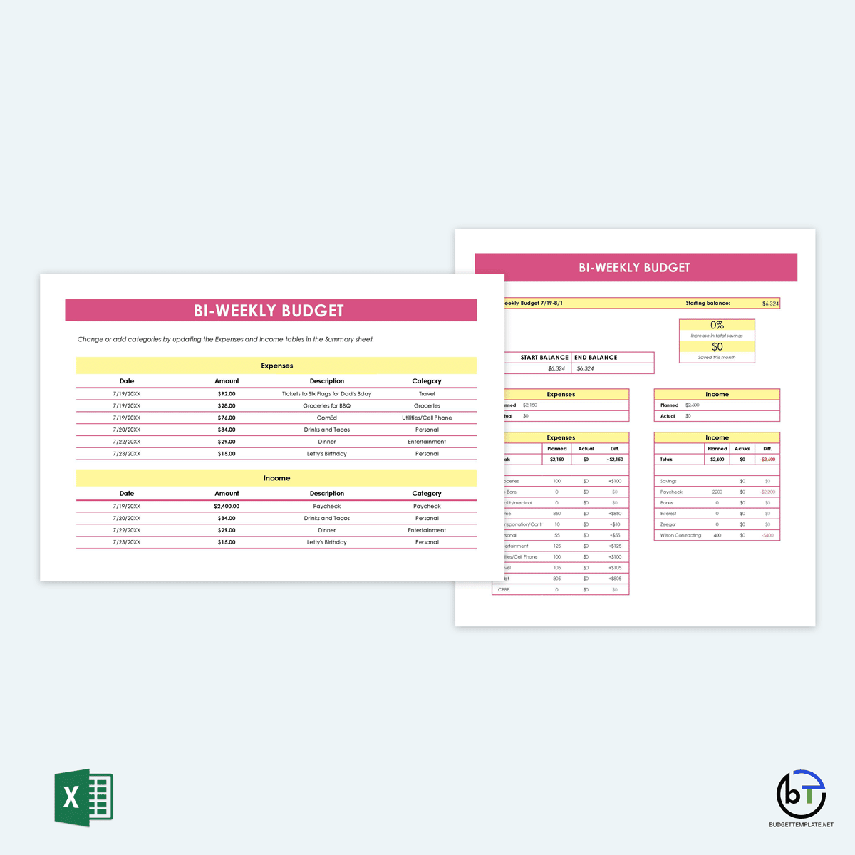 simple weekly budget template excel 